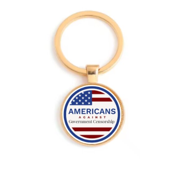 Americans Against Government Censorship Keyring - Picture 2 of 5